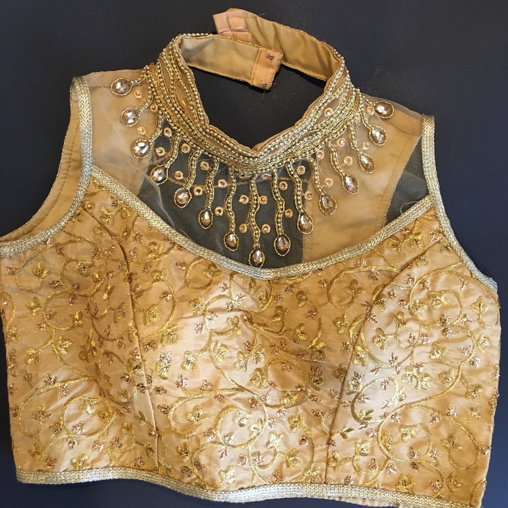 Saree blouse Golden